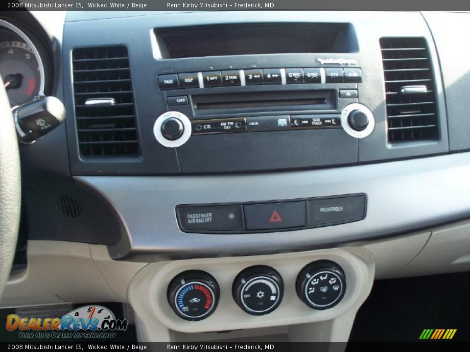 2008 Mitsubishi Lancer ES Wicked White / Beige Photo #17