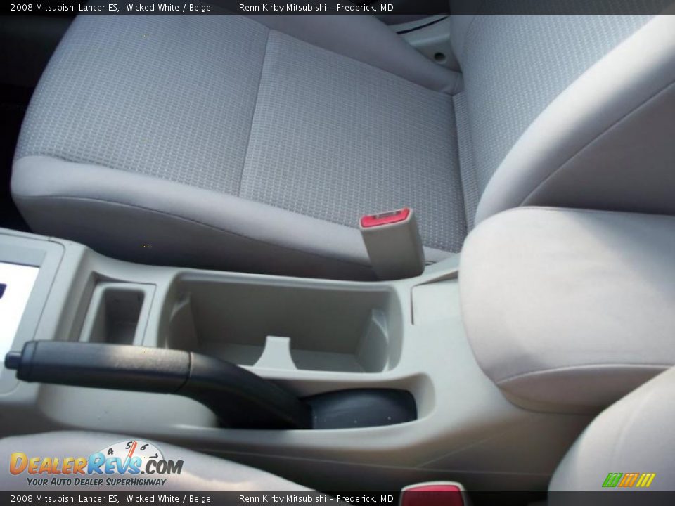 2008 Mitsubishi Lancer ES Wicked White / Beige Photo #19