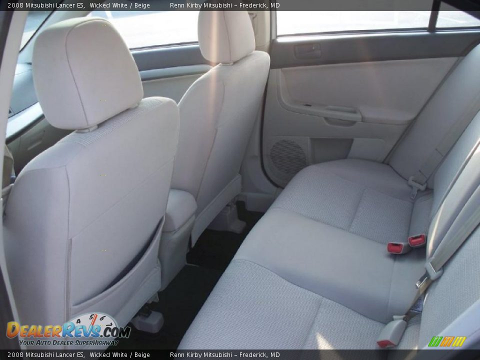 2008 Mitsubishi Lancer ES Wicked White / Beige Photo #20