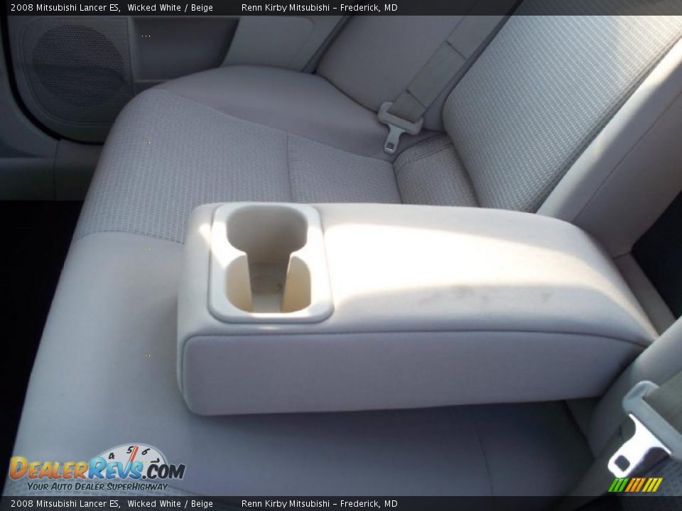 2008 Mitsubishi Lancer ES Wicked White / Beige Photo #21