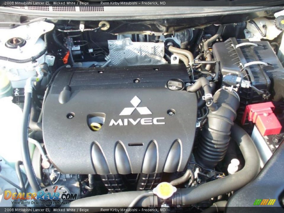 2008 Mitsubishi Lancer ES Wicked White / Beige Photo #25