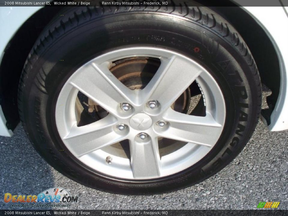2008 Mitsubishi Lancer ES Wicked White / Beige Photo #27