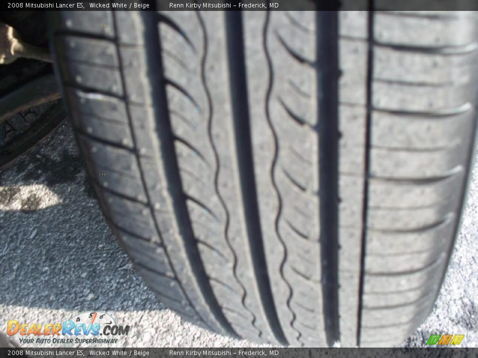 2008 Mitsubishi Lancer ES Wicked White / Beige Photo #28