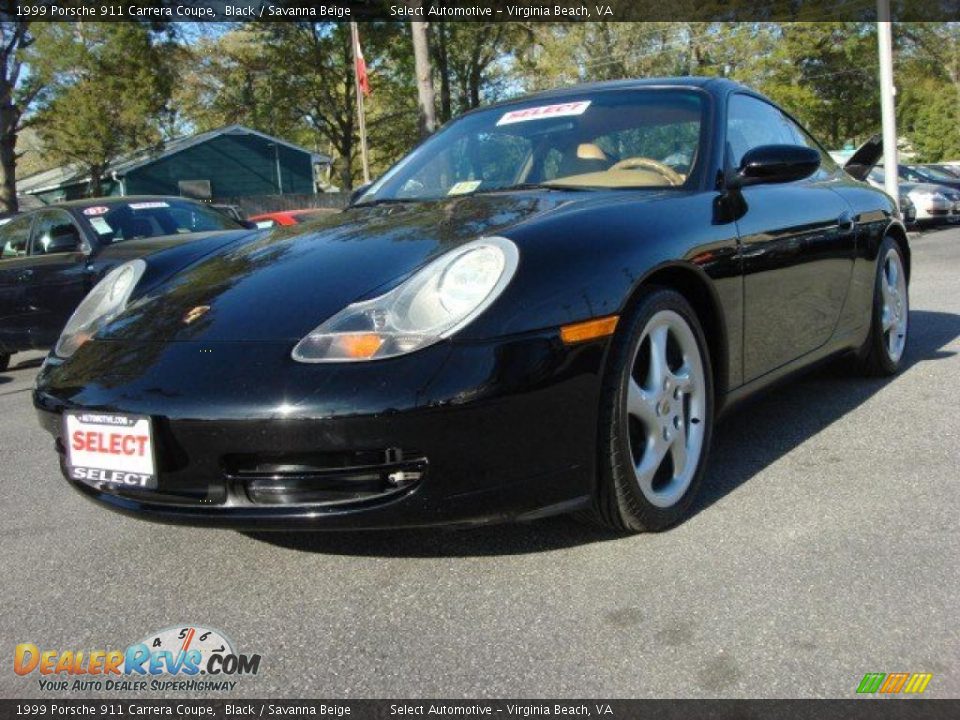 1999 Porsche 911 Carrera Coupe Black / Savanna Beige Photo #1