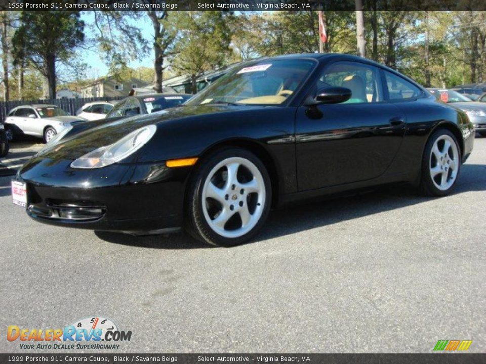 1999 Porsche 911 Carrera Coupe Black / Savanna Beige Photo #2