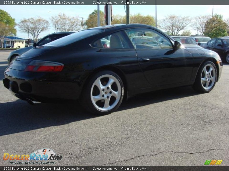 1999 Porsche 911 Carrera Coupe Black / Savanna Beige Photo #5