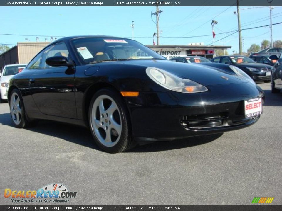 1999 Porsche 911 Carrera Coupe Black / Savanna Beige Photo #7