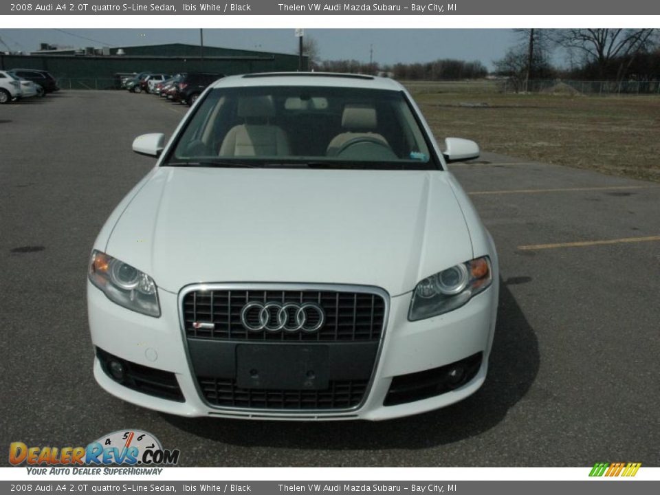 2008 Audi A4 2.0T quattro S-Line Sedan Ibis White / Black Photo #2