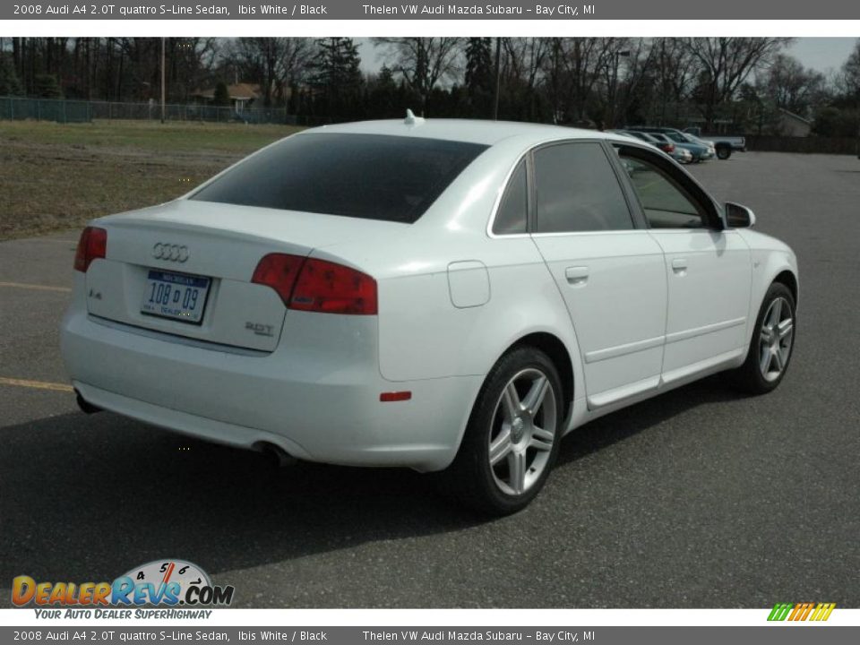 2008 Audi A4 2.0T quattro S-Line Sedan Ibis White / Black Photo #4