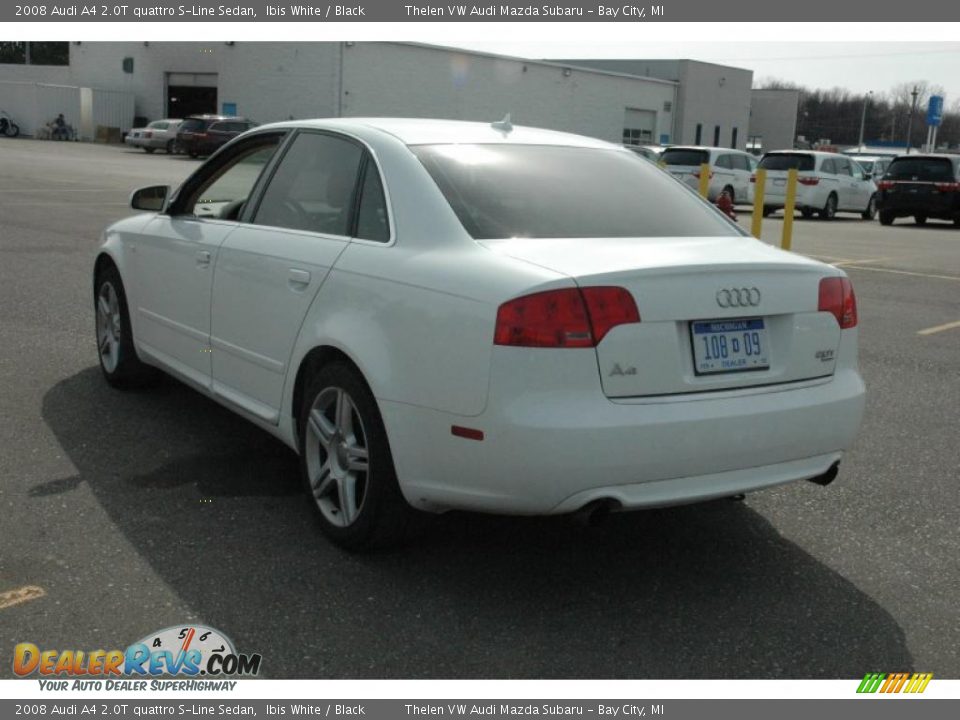 2008 Audi A4 2.0T quattro S-Line Sedan Ibis White / Black Photo #6