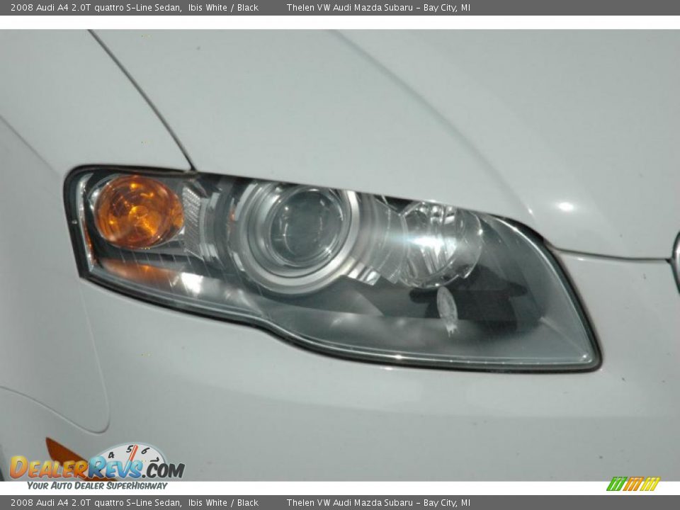 2008 Audi A4 2.0T quattro S-Line Sedan Ibis White / Black Photo #7