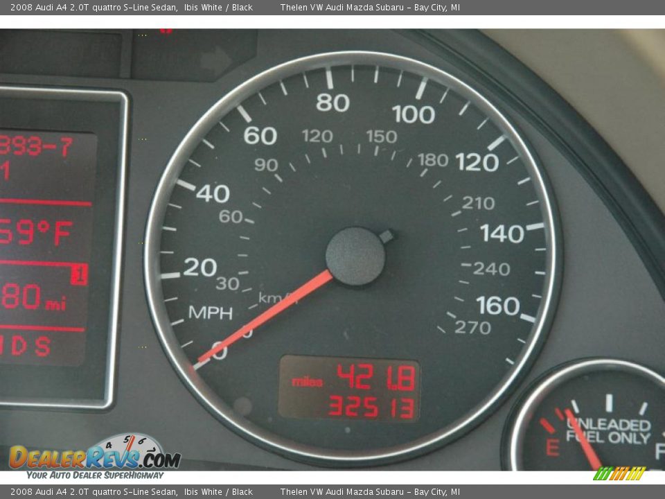 2008 Audi A4 2.0T quattro S-Line Sedan Ibis White / Black Photo #10