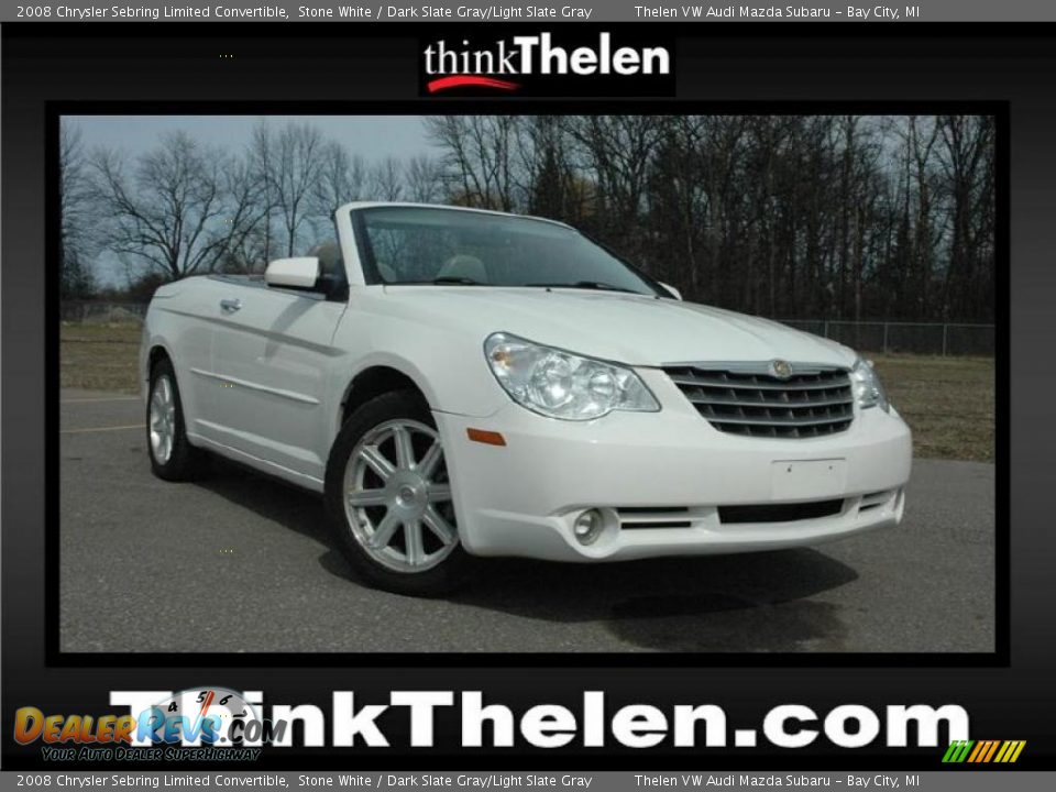 2008 Chrysler Sebring Limited Convertible Stone White / Dark Slate Gray/Light Slate Gray Photo #1