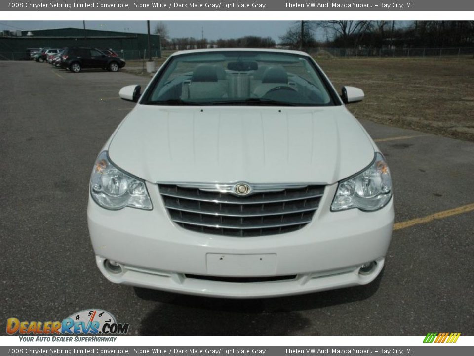 2008 Chrysler Sebring Limited Convertible Stone White / Dark Slate Gray/Light Slate Gray Photo #2