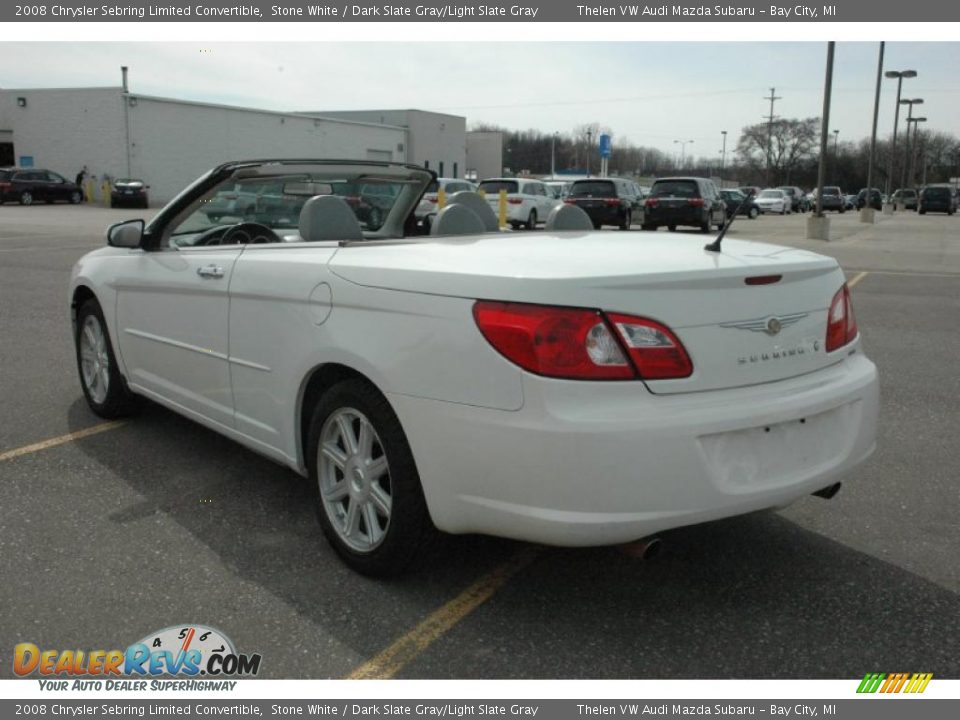 2008 Chrysler Sebring Limited Convertible Stone White / Dark Slate Gray/Light Slate Gray Photo #4