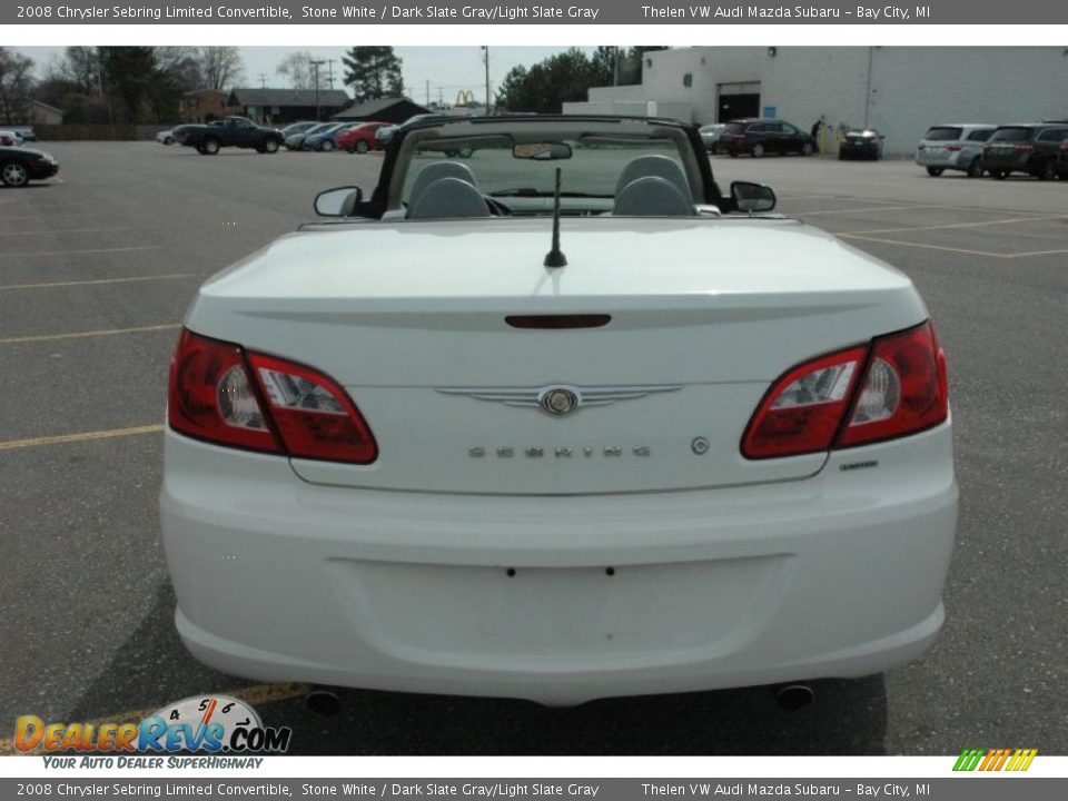 2008 Chrysler Sebring Limited Convertible Stone White / Dark Slate Gray/Light Slate Gray Photo #5