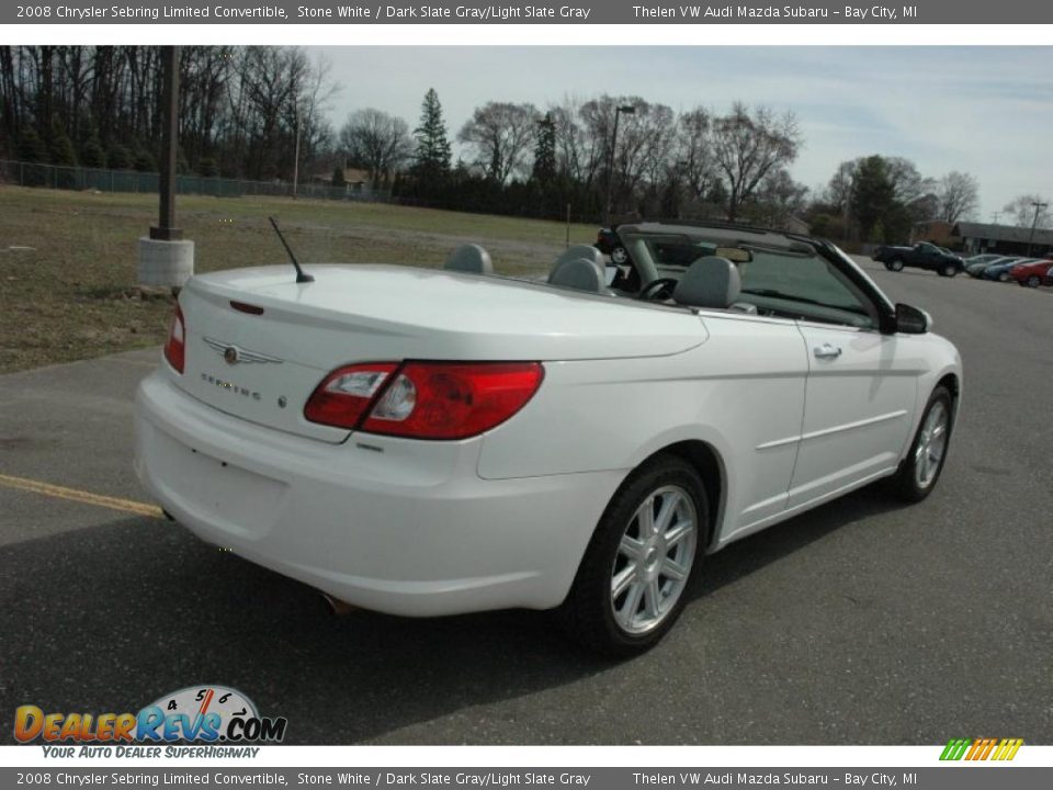 2008 Chrysler Sebring Limited Convertible Stone White / Dark Slate Gray/Light Slate Gray Photo #6