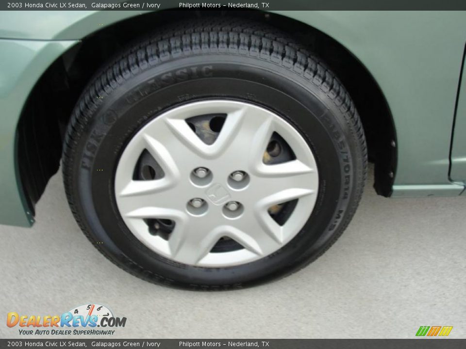 2003 Honda Civic LX Sedan Galapagos Green / Ivory Photo #13