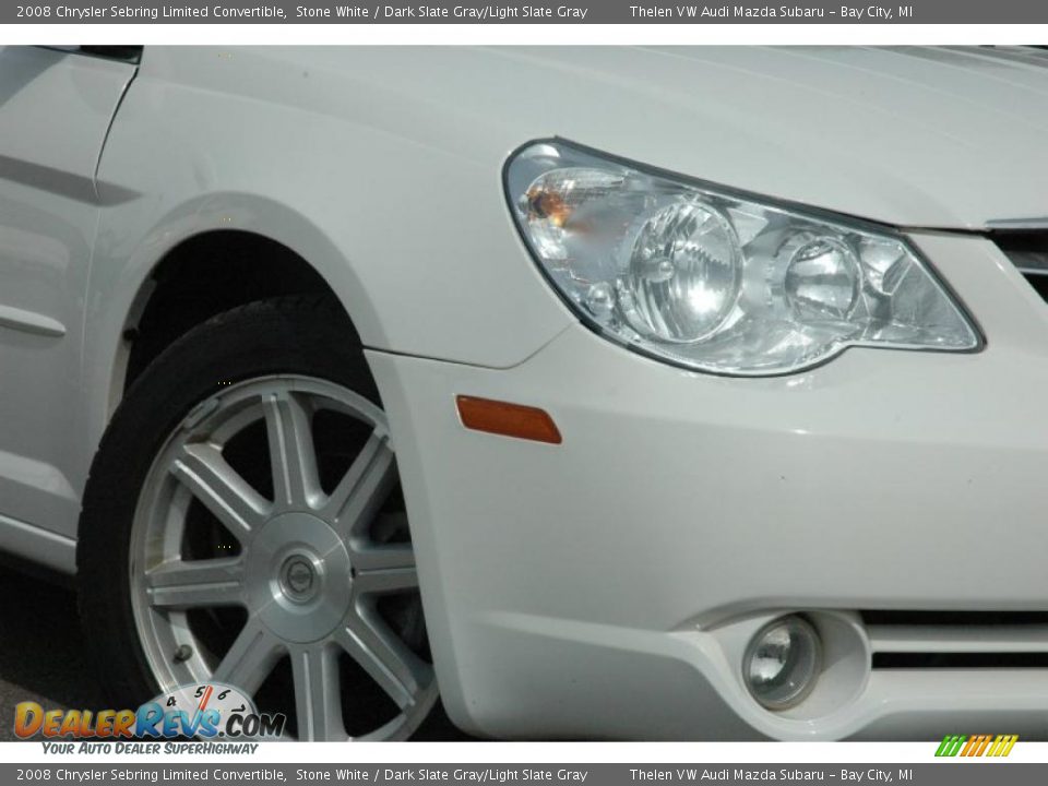 2008 Chrysler Sebring Limited Convertible Stone White / Dark Slate Gray/Light Slate Gray Photo #7