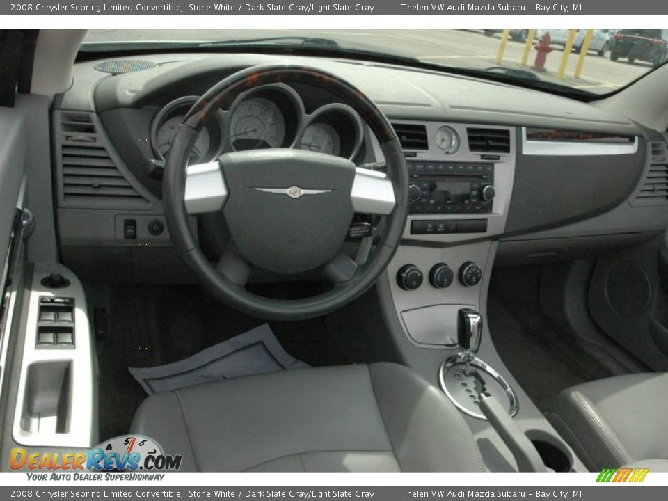 2008 Chrysler Sebring Limited Convertible Stone White / Dark Slate Gray/Light Slate Gray Photo #8