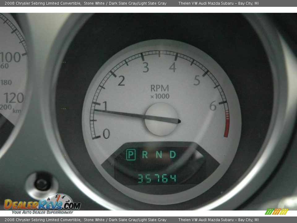 2008 Chrysler Sebring Limited Convertible Stone White / Dark Slate Gray/Light Slate Gray Photo #9