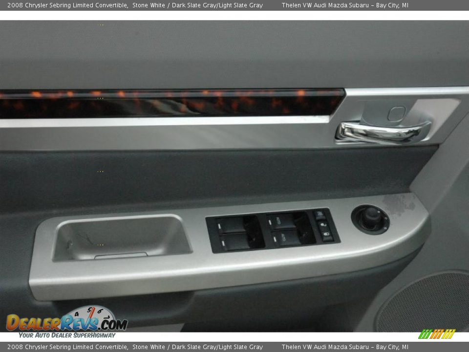 2008 Chrysler Sebring Limited Convertible Stone White / Dark Slate Gray/Light Slate Gray Photo #10