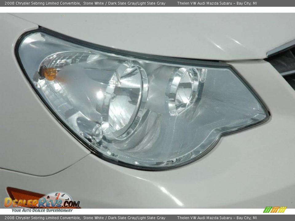 2008 Chrysler Sebring Limited Convertible Stone White / Dark Slate Gray/Light Slate Gray Photo #13