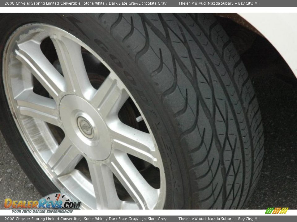 2008 Chrysler Sebring Limited Convertible Stone White / Dark Slate Gray/Light Slate Gray Photo #14