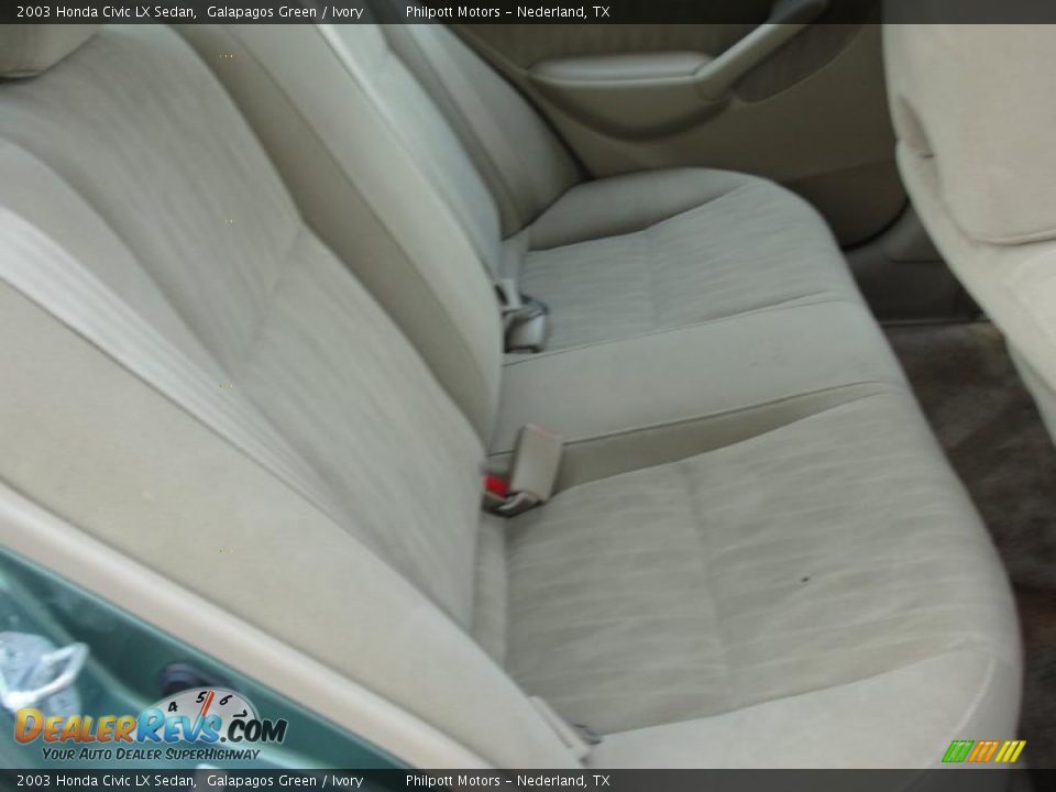 2003 Honda Civic LX Sedan Galapagos Green / Ivory Photo #31