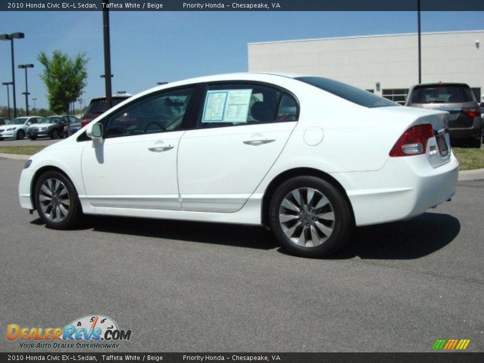 Taffeta White 2010 Honda Civic EX-L Sedan Photo #3