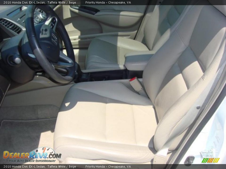 Beige Interior - 2010 Honda Civic EX-L Sedan Photo #9