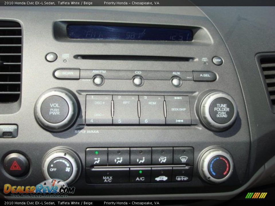 Controls of 2010 Honda Civic EX-L Sedan Photo #14