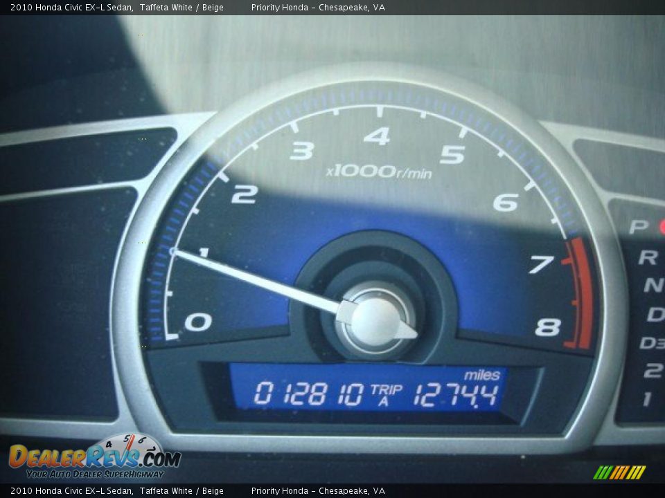2010 Honda Civic EX-L Sedan Taffeta White / Beige Photo #17