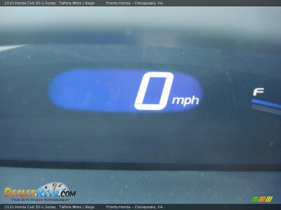 2010 Honda Civic EX-L Sedan Taffeta White / Beige Photo #18