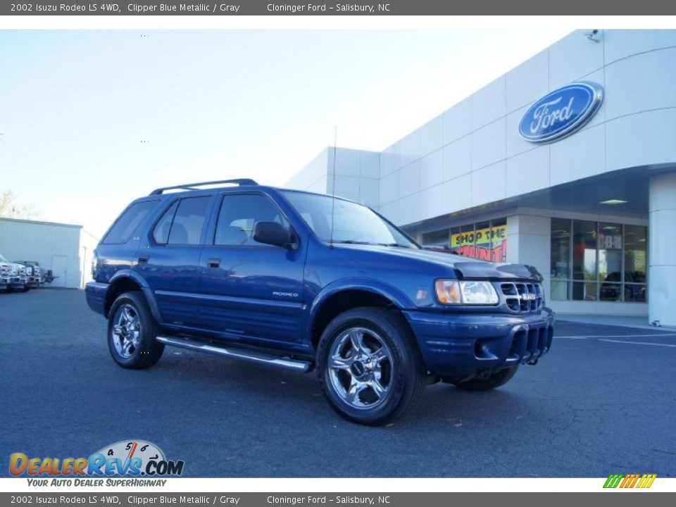 2002 Isuzu Rodeo LS 4WD Clipper Blue Metallic / Gray Photo #1