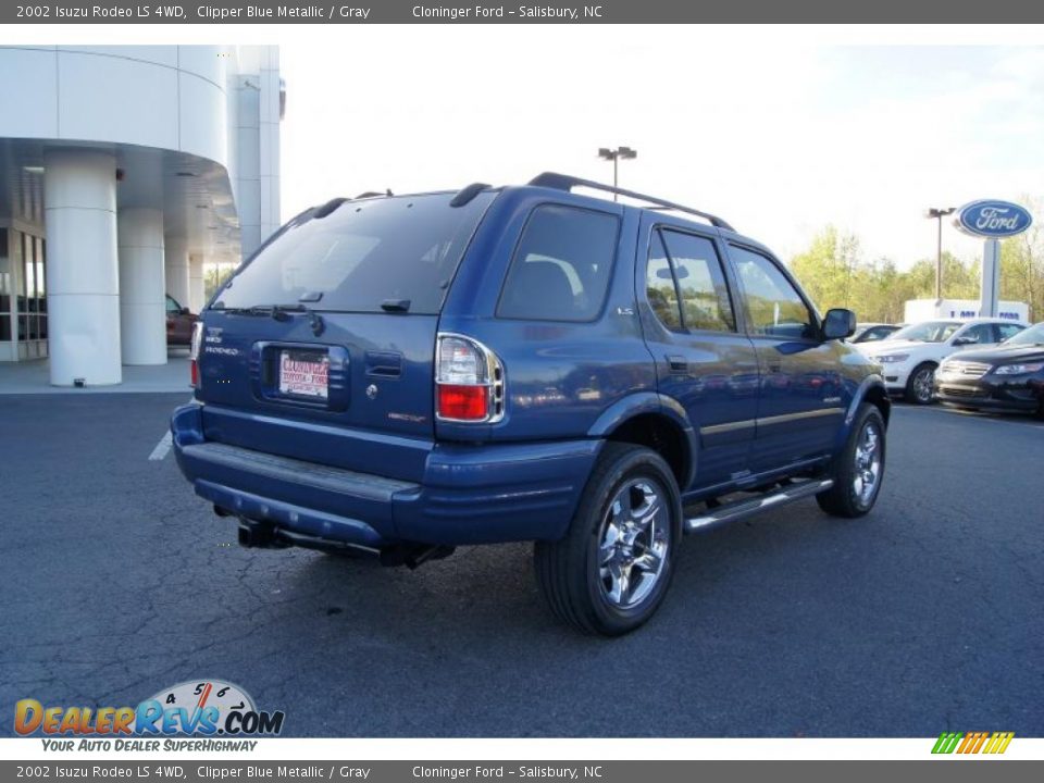 2002 Isuzu Rodeo LS 4WD Clipper Blue Metallic / Gray Photo #3