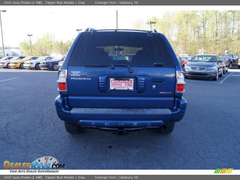2002 Isuzu Rodeo LS 4WD Clipper Blue Metallic / Gray Photo #4