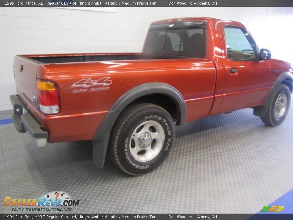 1999 Ford Ranger XLT Regular Cab 4x4 Bright Amber Metallic / Medium Prairie Tan Photo #3