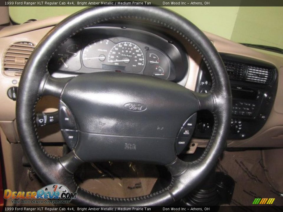 1999 Ford Ranger XLT Regular Cab 4x4 Bright Amber Metallic / Medium Prairie Tan Photo #10