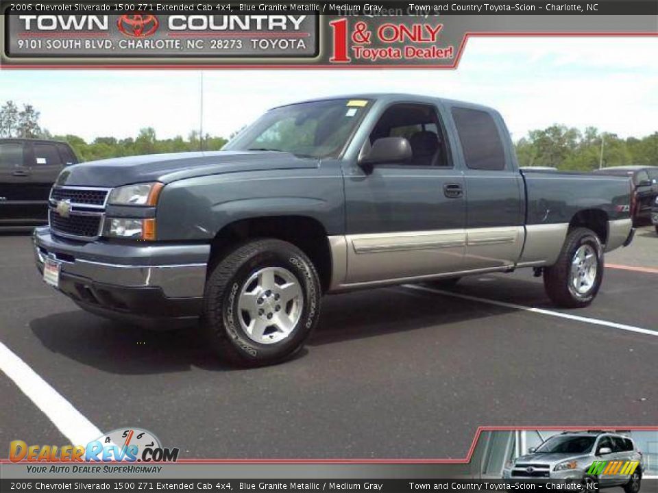 2006 Chevrolet Silverado 1500 Z71 Extended Cab 4x4 Blue Granite Metallic / Medium Gray Photo #1