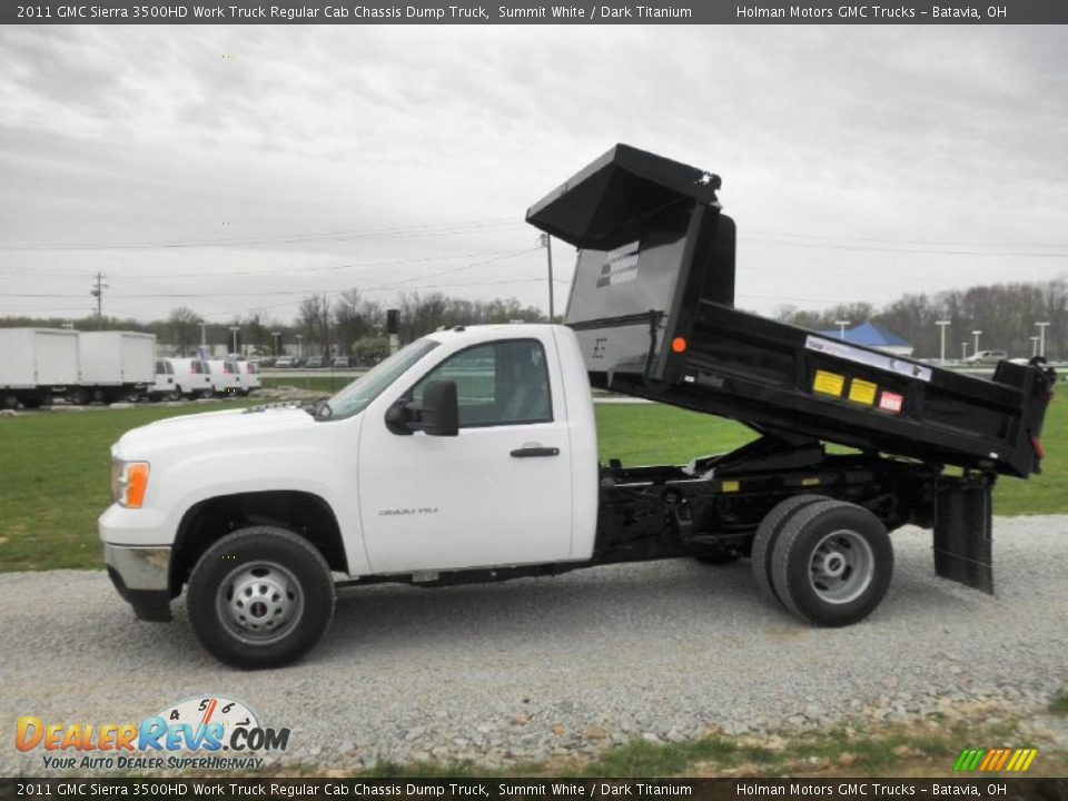 Summit White 2011 GMC Sierra 3500HD Work Truck Regular Cab Chassis Dump Truck Photo #5