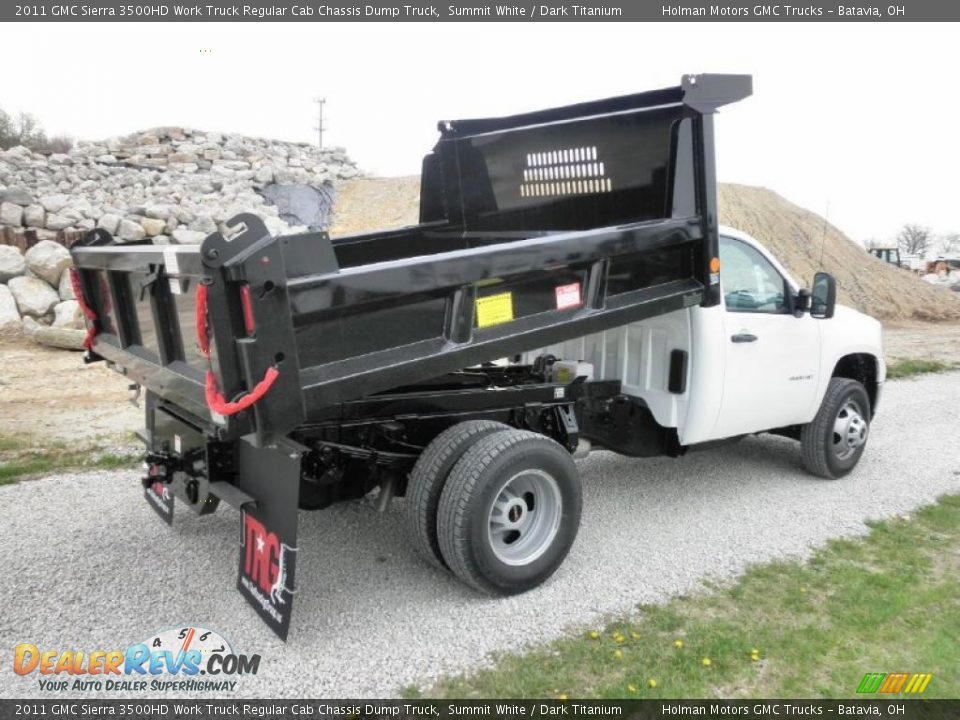 Summit White 2011 GMC Sierra 3500HD Work Truck Regular Cab Chassis Dump Truck Photo #15