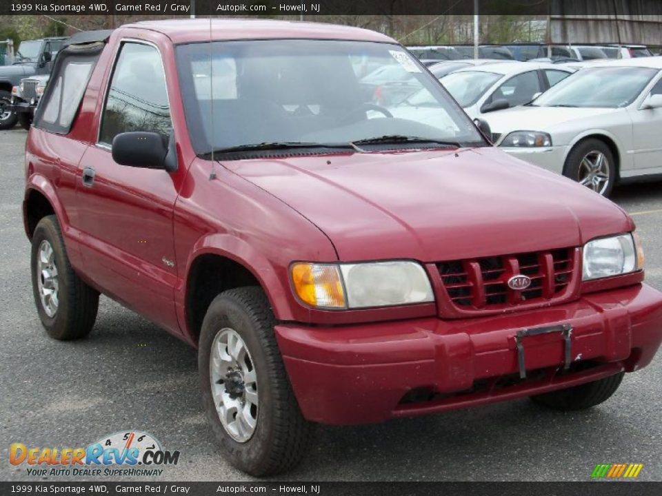 1999 Kia Sportage 4WD Garnet Red / Gray Photo #3