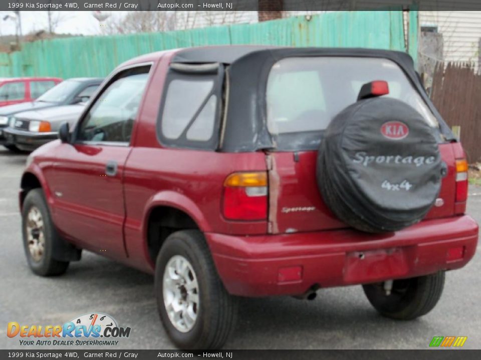 1999 Kia Sportage 4WD Garnet Red / Gray Photo #6