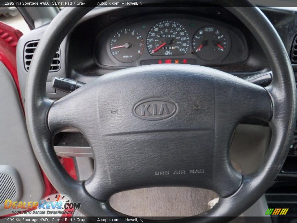 1999 Kia Sportage 4WD Garnet Red / Gray Photo #11