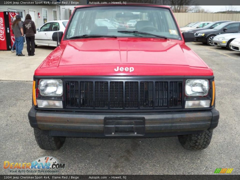 1994 Jeep Cherokee Sport 4x4 Flame Red / Beige Photo #1