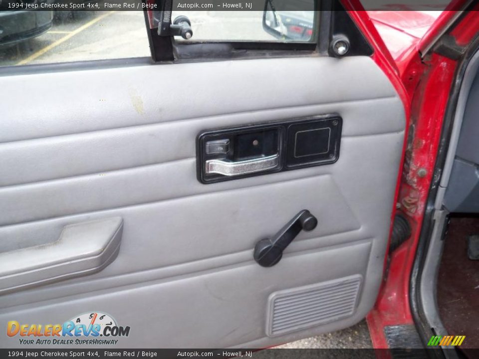 1994 Jeep Cherokee Sport 4x4 Flame Red / Beige Photo #12