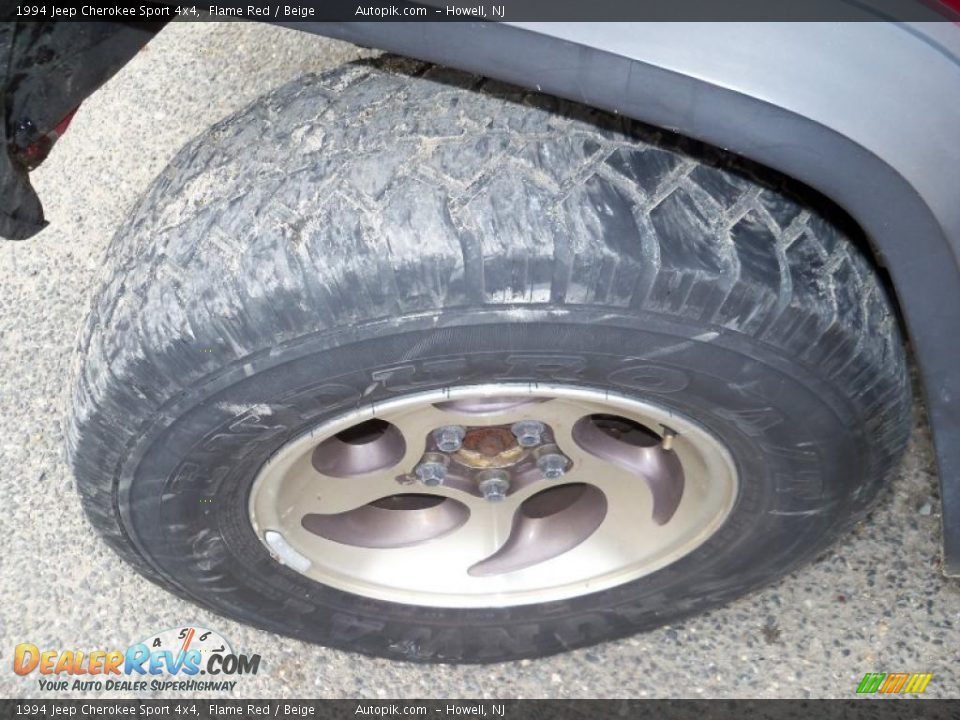 1994 Jeep Cherokee Sport 4x4 Flame Red / Beige Photo #13