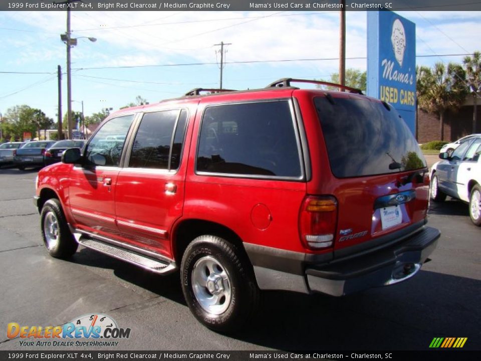 1999 Ford Explorer XLT 4x4 Bright Red Clearcoat / Medium Graphite Grey Photo #6