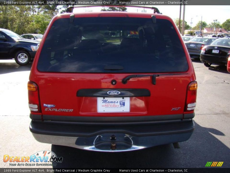 1999 Ford Explorer XLT 4x4 Bright Red Clearcoat / Medium Graphite Grey Photo #7